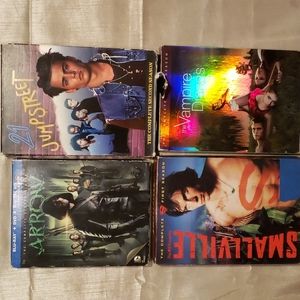 Lot of 4 DVDs Superhero Action Sci-Fi Arrow/21 Jump Street/Smallville and more..